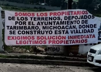 Cierre de Vialidad y Protesta de colonos por presunto despojo del gobierno de Tarímbaro