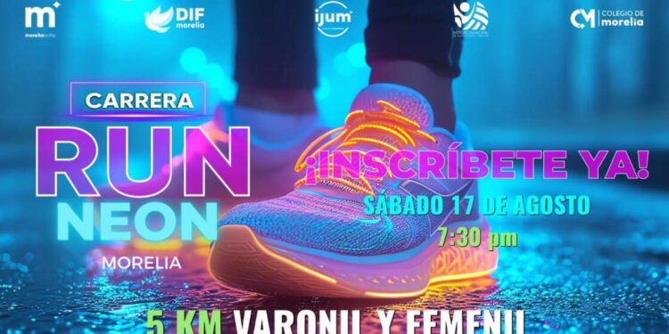 Gobierno de Morelia habilita 5 módulos de inscripción para la carrera RUN Neón