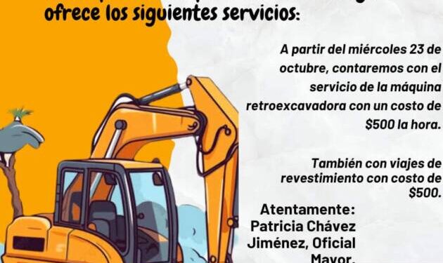 Ofrece Ayuntamiento de Morelos servicios de construcción a precios accesibles para impulsar el desarrollo comunitario