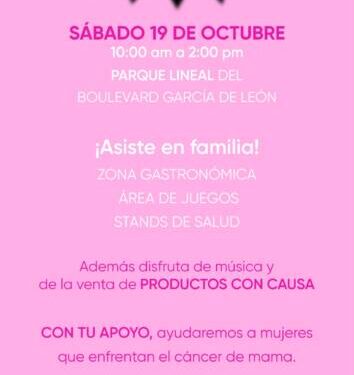 DIF Morelia invita a la Feria Rosa con causa, para apoyar a mujeres que enfrentan cáncer de mama