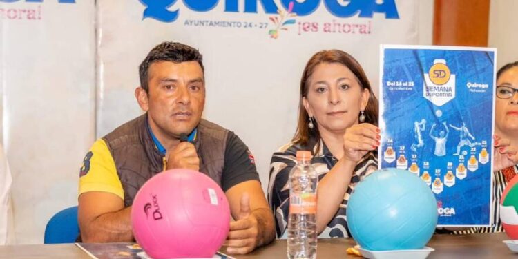 Anuncian Semana Deportiva en Quiroga para conmemorar la Revolución Mexicana y el Día Internacional de la Eliminación de la Violencia contra Mujeres y Niñas