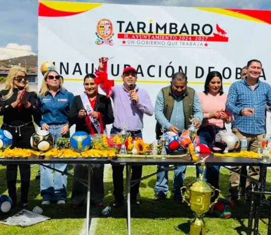 Tarímbaro estrena cancha de primer nivel; Eric Gaona inaugura unidad deportiva